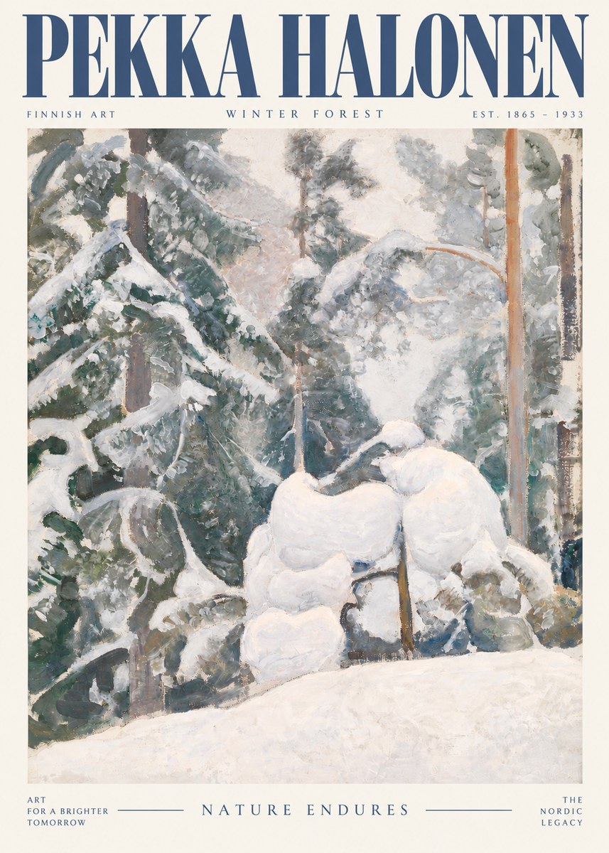 Pekka Halonen Winter Forest II No3 - Poster