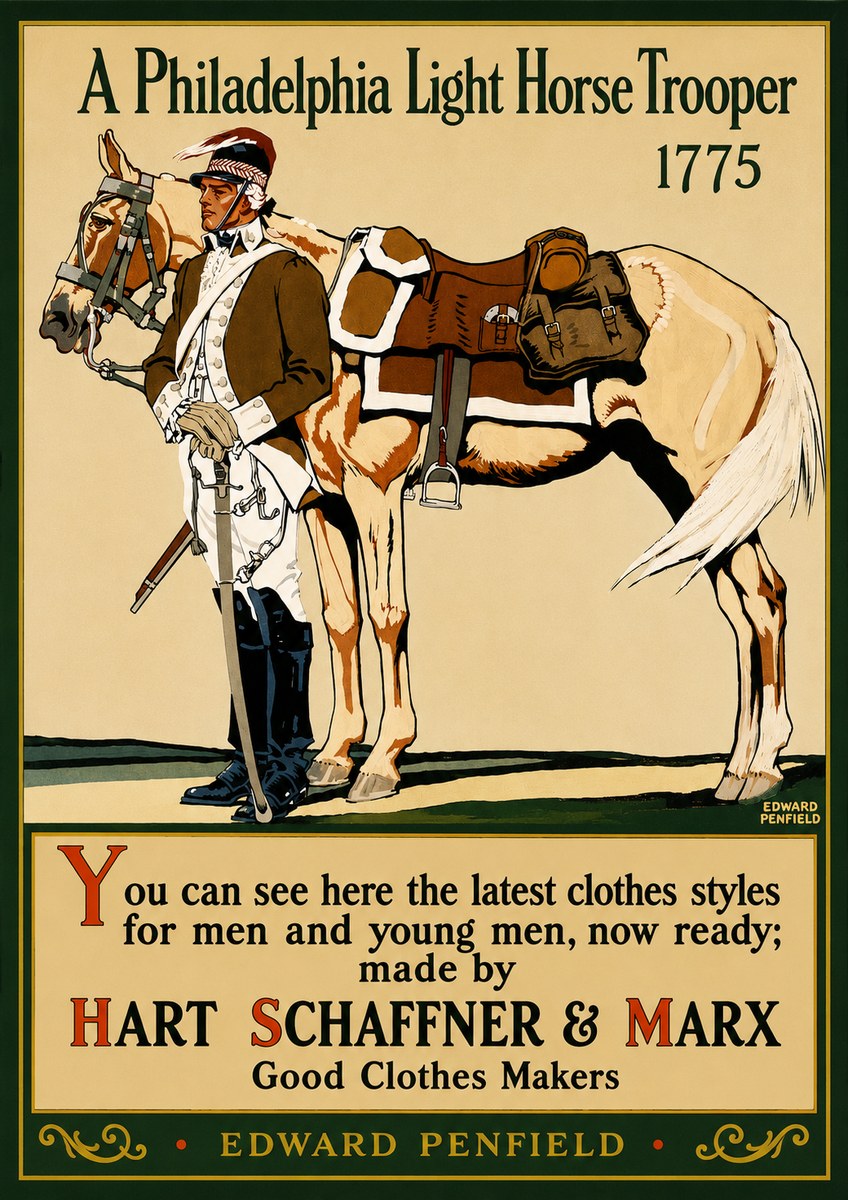 Edward Penfield A Philadelphia Light Horse Trooper 1775 No3 - Poster