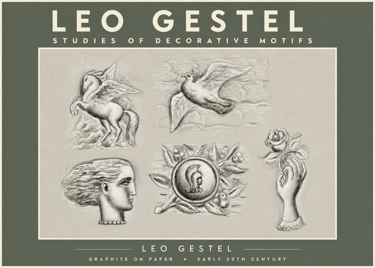 Leo Gestel Studies of Decorative Motifs No2 - Poster