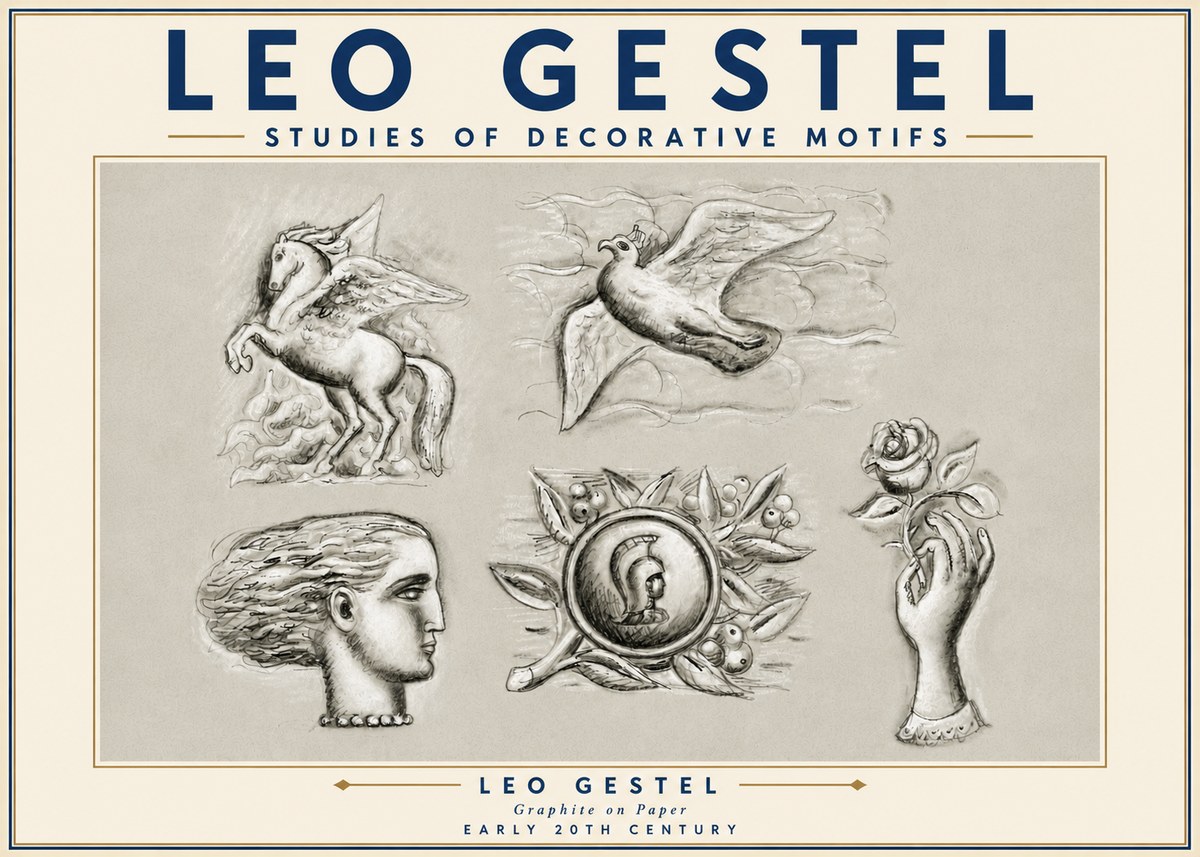 Leo Gestel Studies of Decorative Motifs No6 - Poster