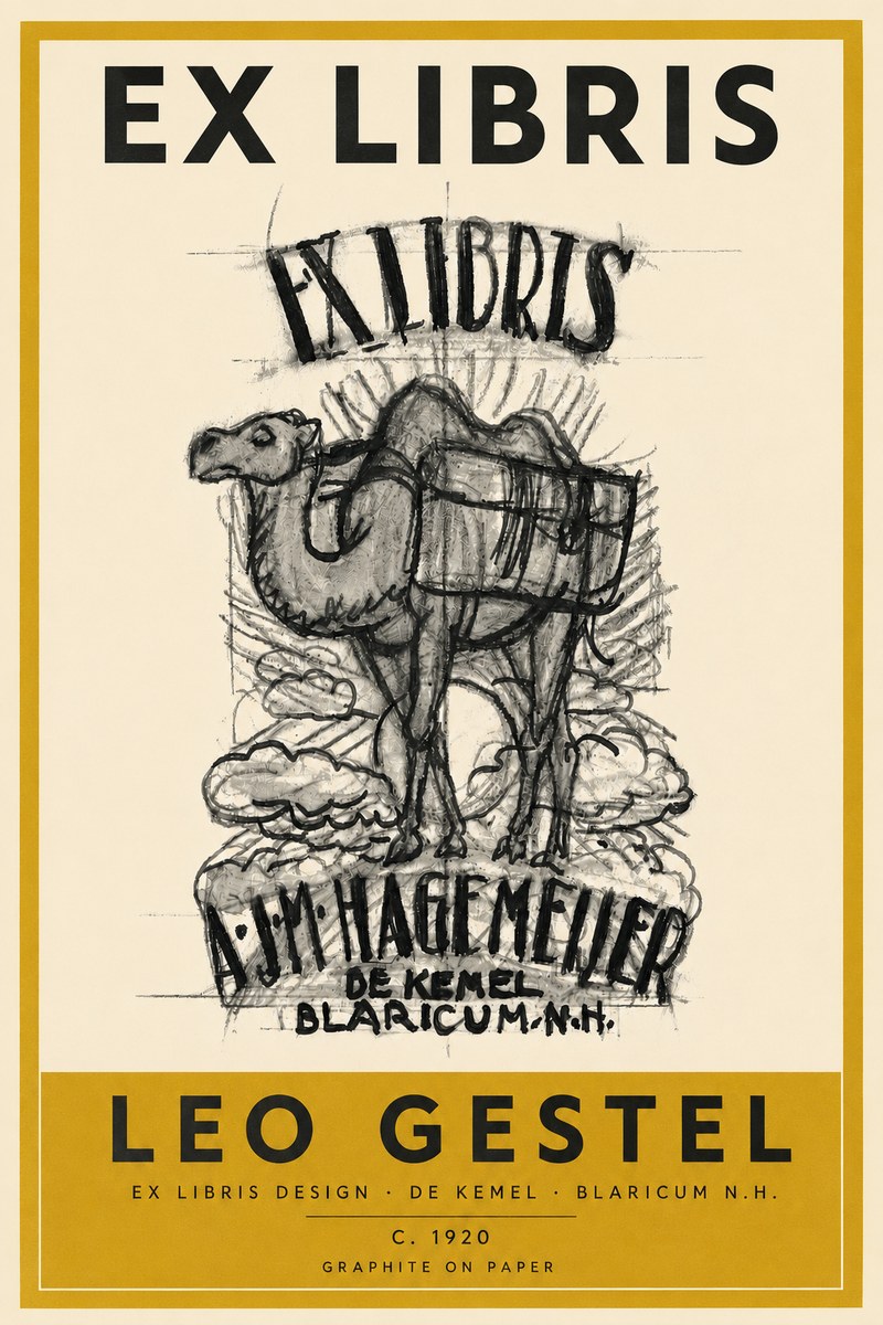 Leo Gestel Ex Libris Design No4 - Poster
