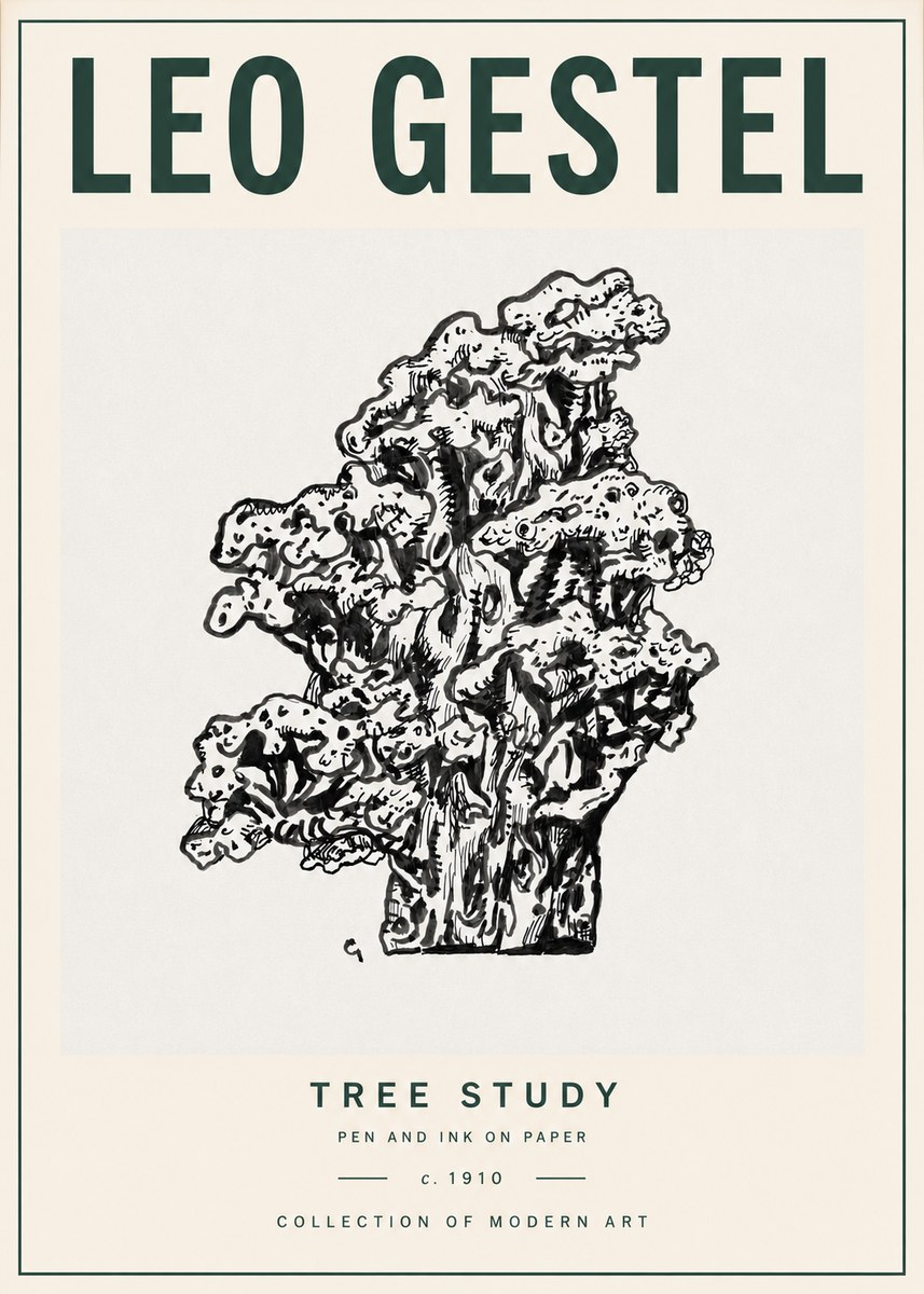 Leo Gestel Tree Study No4 - Poster