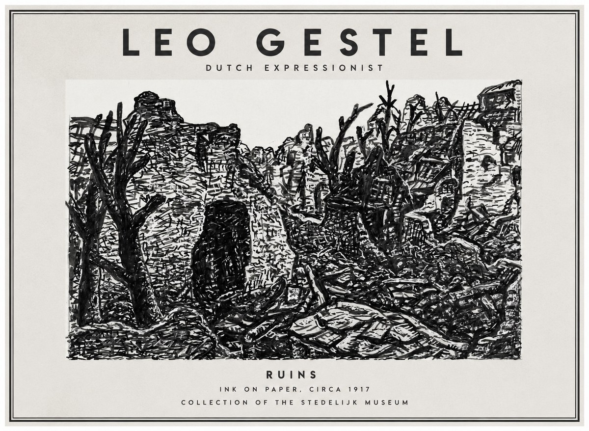 Leo Gestel Ruins No1 - Poster