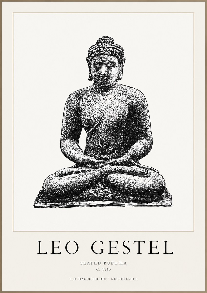 Leo Gestel Seated Buddha No1 - Poster