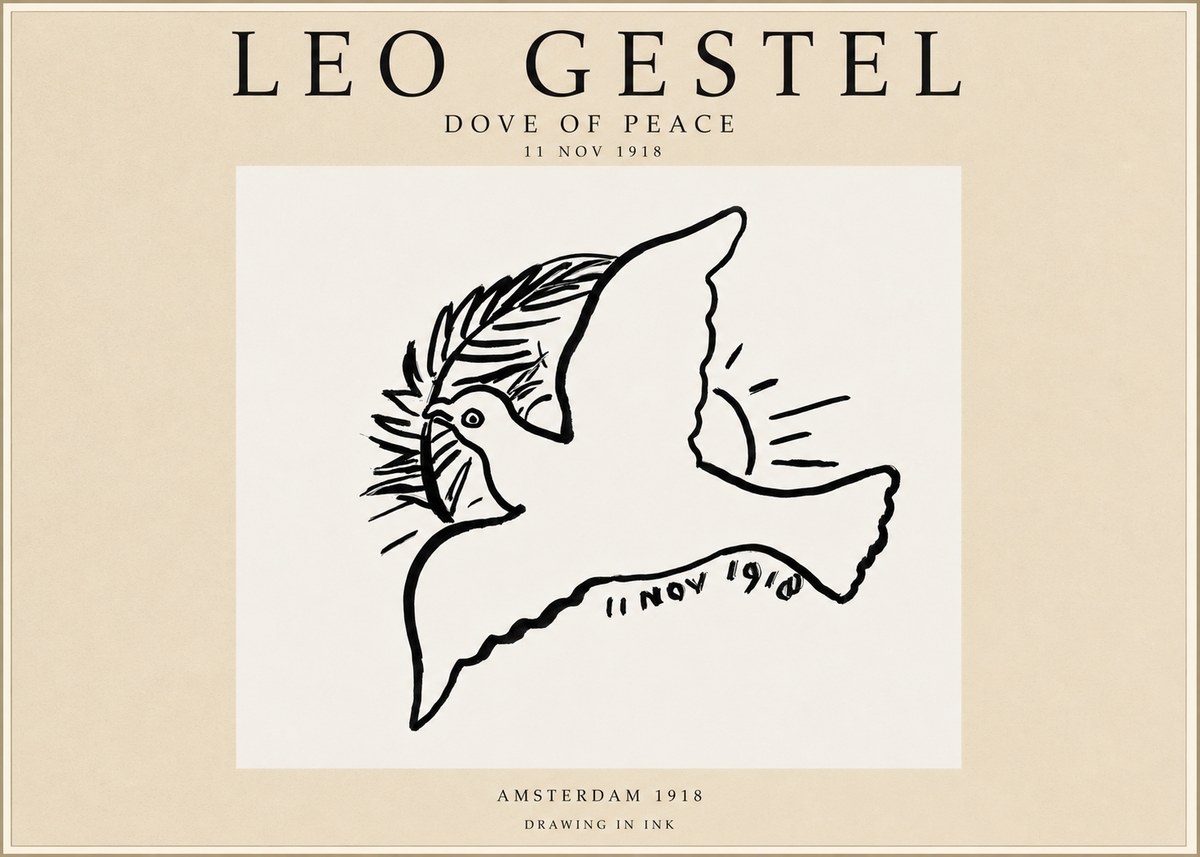 Leo Gestel Dove of Peace No3 - Poster