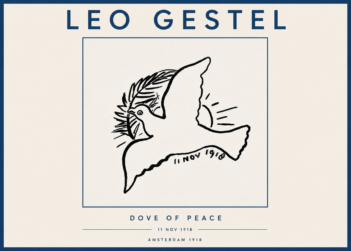 Leo Gestel Dove of Peace No4 - Poster