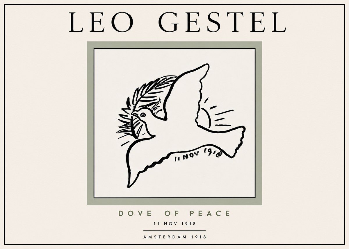 Leo Gestel Dove of Peace No6 - Poster