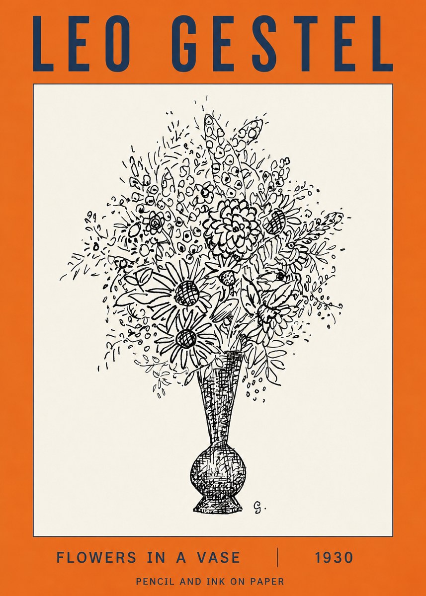 Leo Gestel Flowers in a Vase No2 - Poster