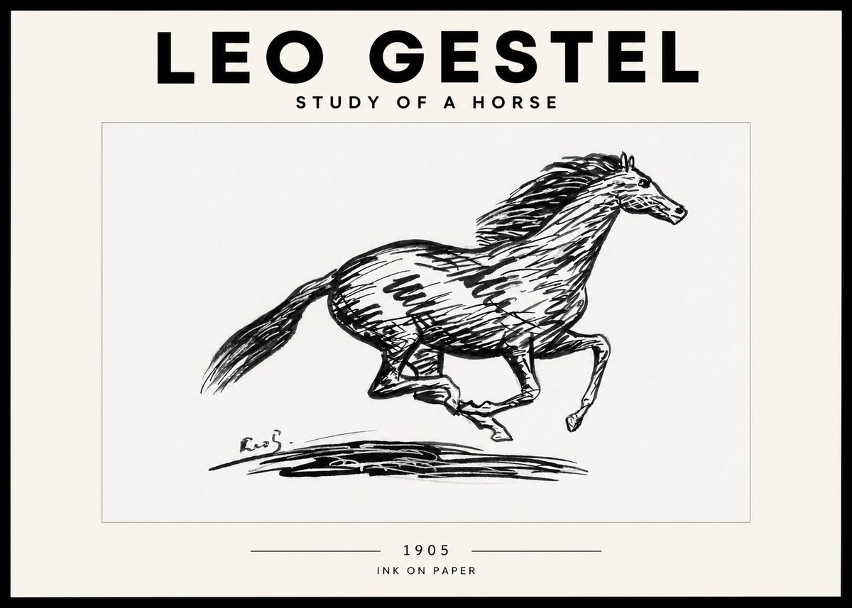 Leo Gestel Study of a Horse No2 - Poster