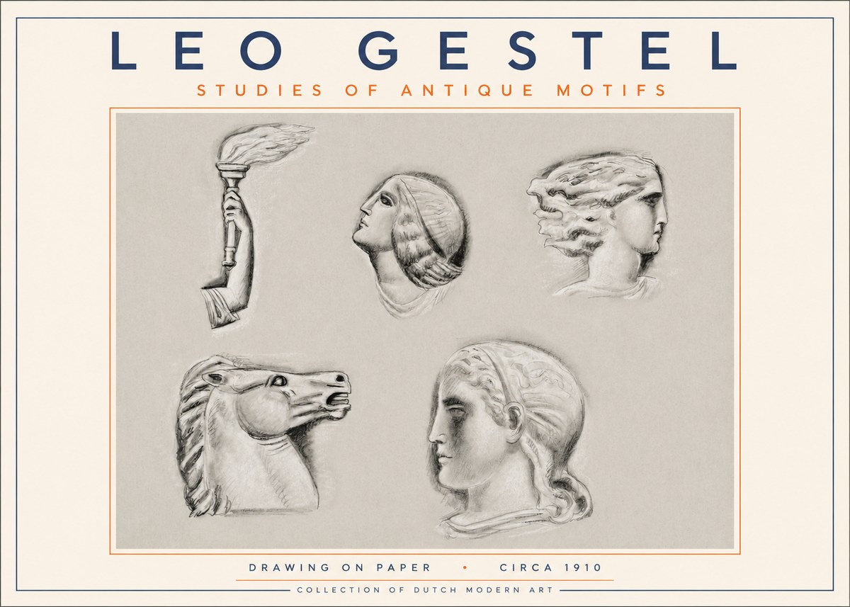 Leo Gestel Studies of Antique Motifs No3 - Poster