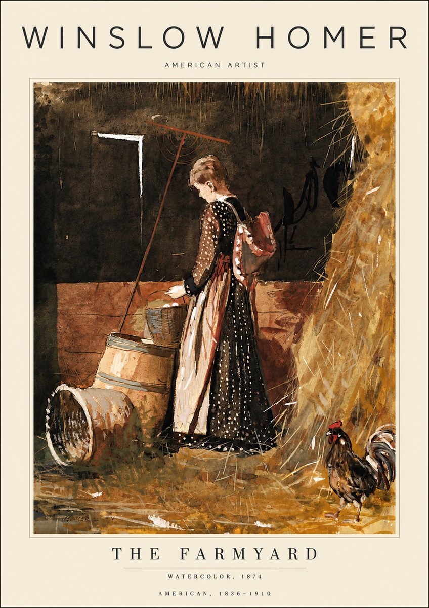 Winslow Homer The Farmyard No5 - Poster