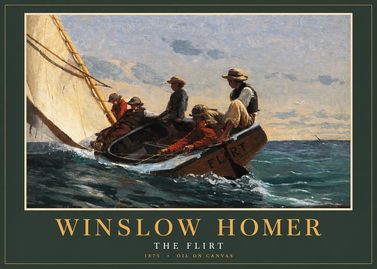 Winslow Homer The Flirt No2 - Poster