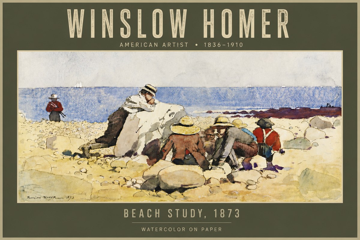 Winslow Homer Beach Study No5 - Poster