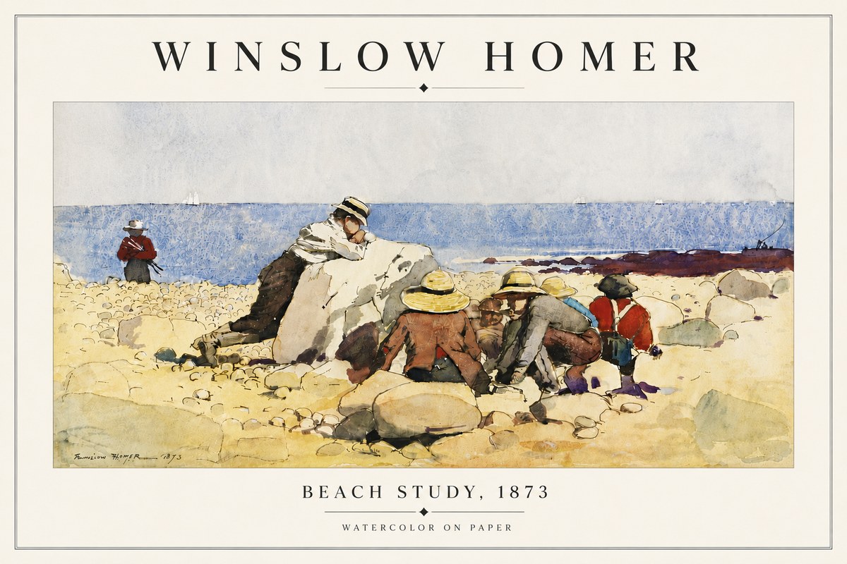 Winslow Homer Beach Study No6 - Poster