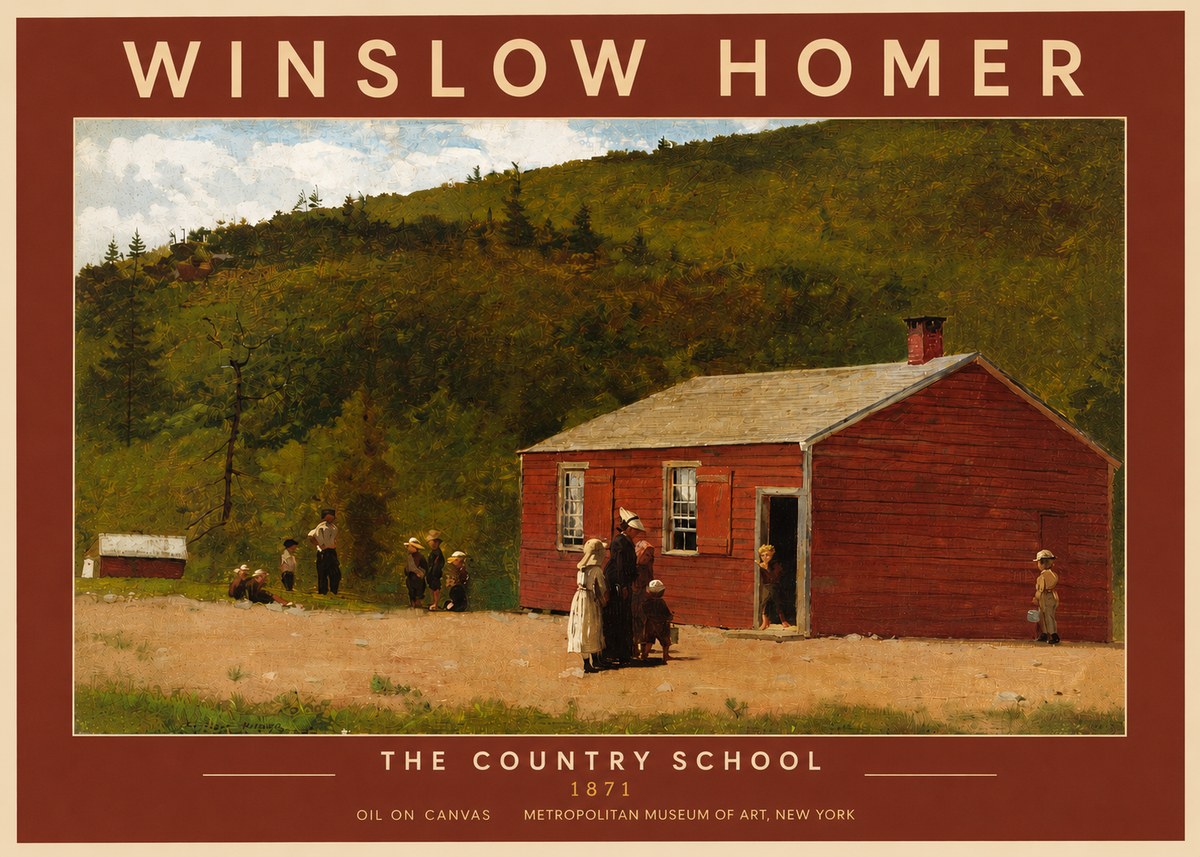 Winslow Homer The Country School No4 - Poster
