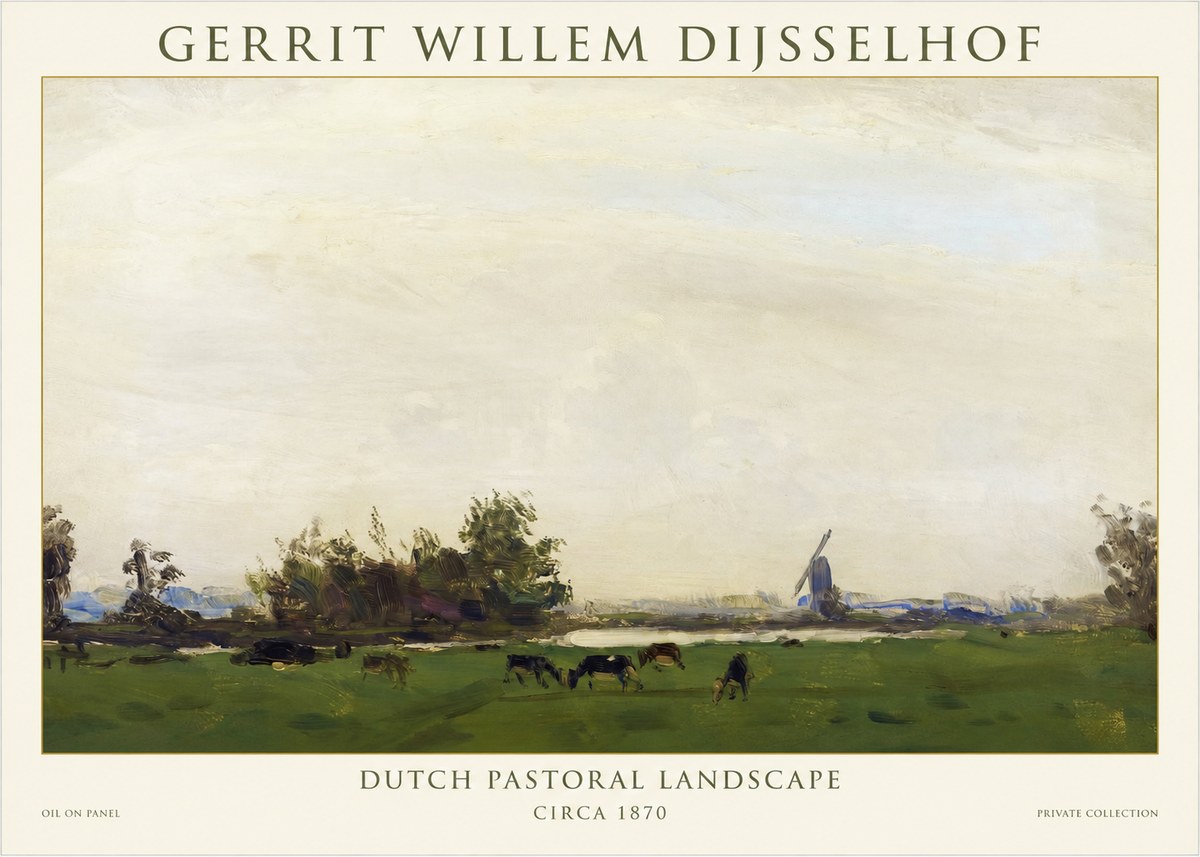 Gerrit Willem Dijsselhof Dutch Pastoral Landscape No1 - Poster