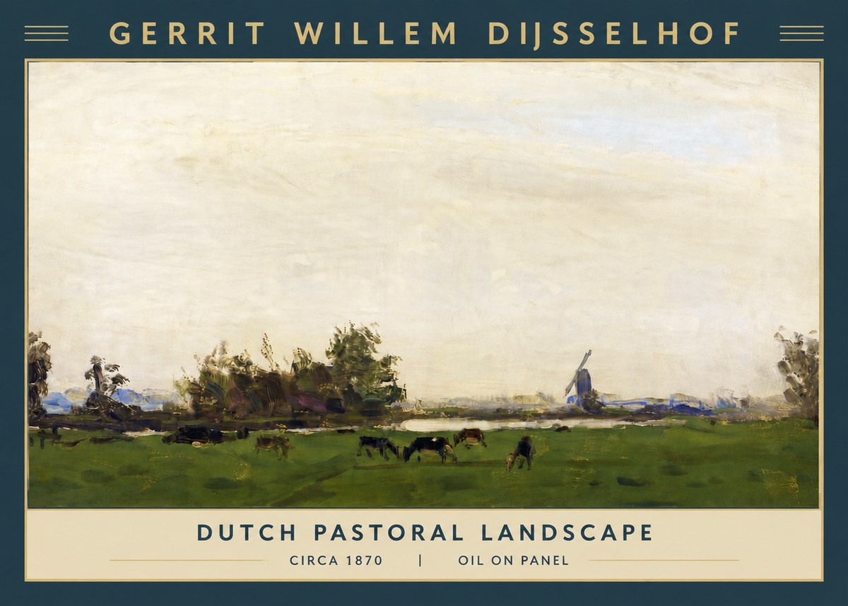 Gerrit Willem Dijsselhof Dutch Pastoral Landscape No6 - Poster