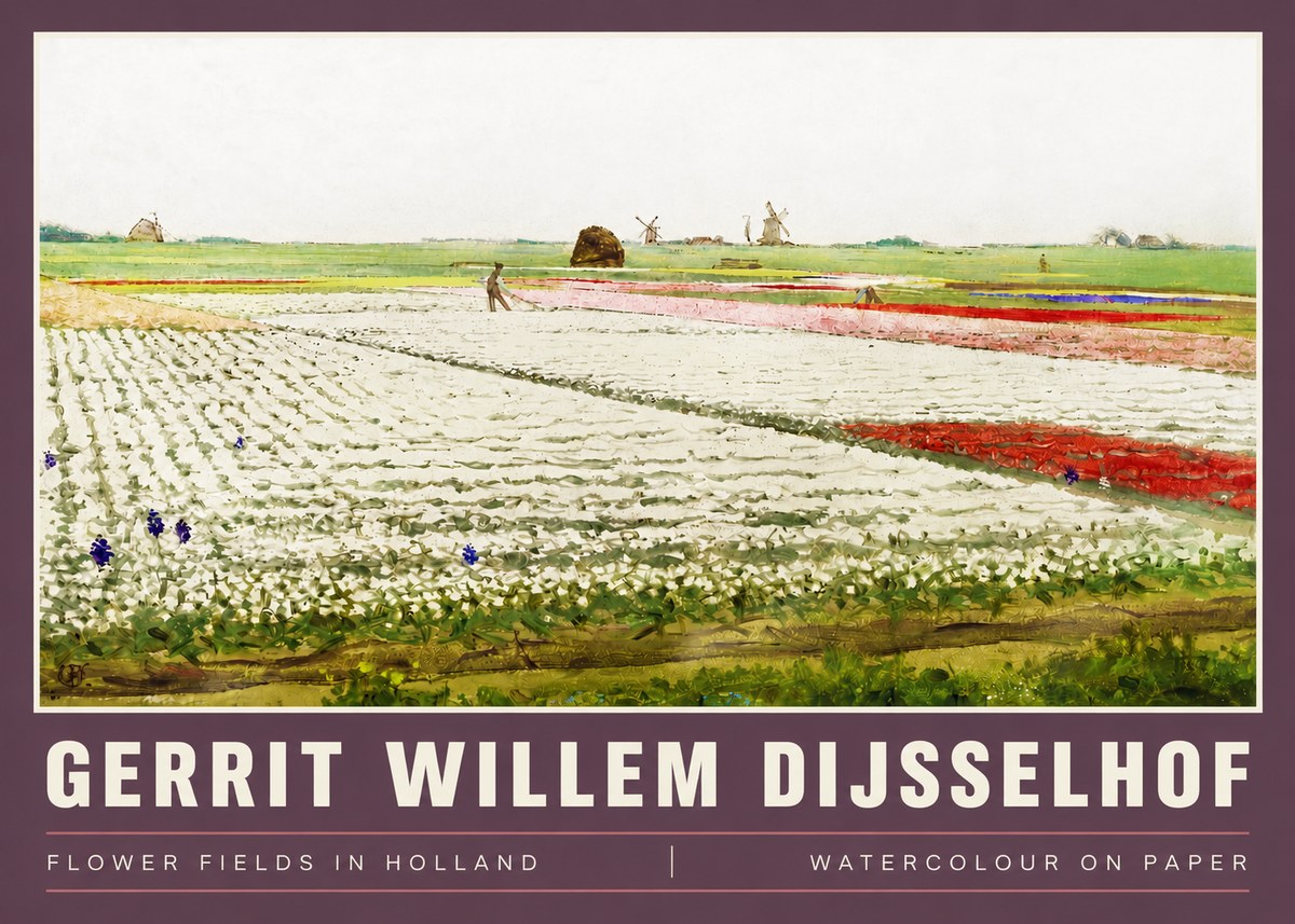 Gerrit Willem Dijsselhof Bulb Fields Near Hillegom No4 - Poster