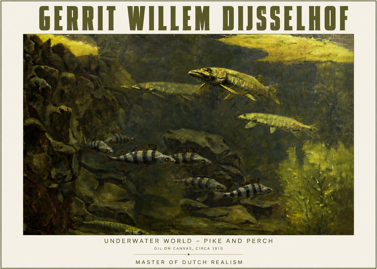 Gerrit Willem Dijsselhof Underwater Life No5 - Poster
