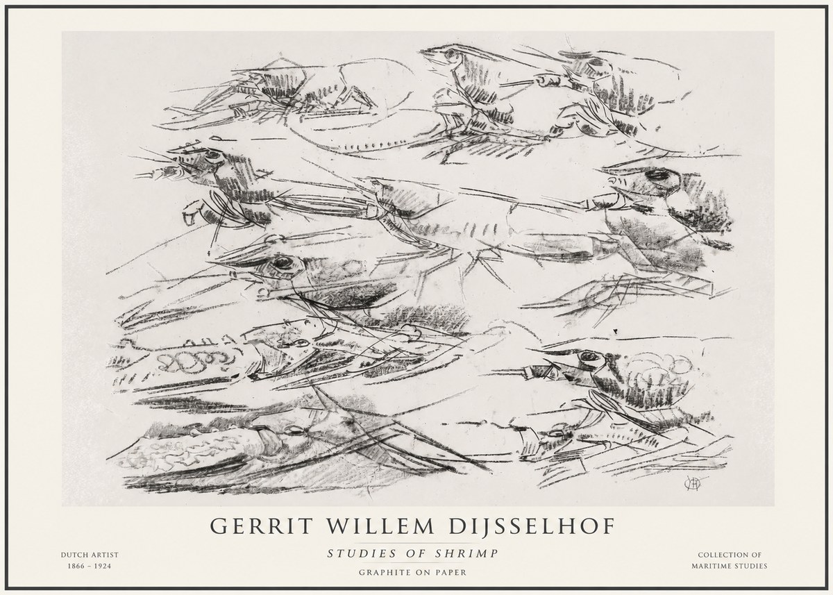 Gerrit Willem Dijsselhof Studies of Birds in Motion No6 - Poster