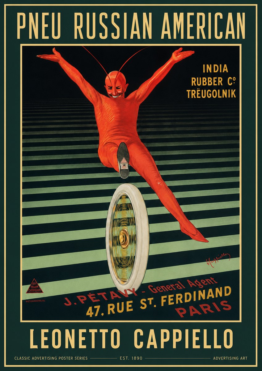 Leonetto Cappiello Pneu Russian American No2 - Poster