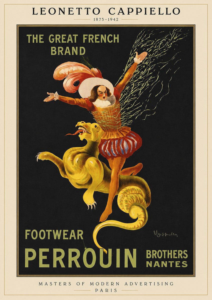 Leonetto Cappiello Footwear Perrouin No1 - Poster