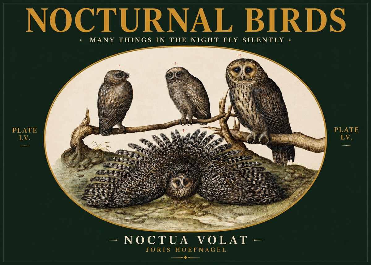 Joris Hoefnagel Noctva Volat No3 - Poster