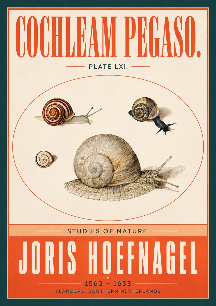 Joris Hoefnagel The Four Snails No4 - Poster