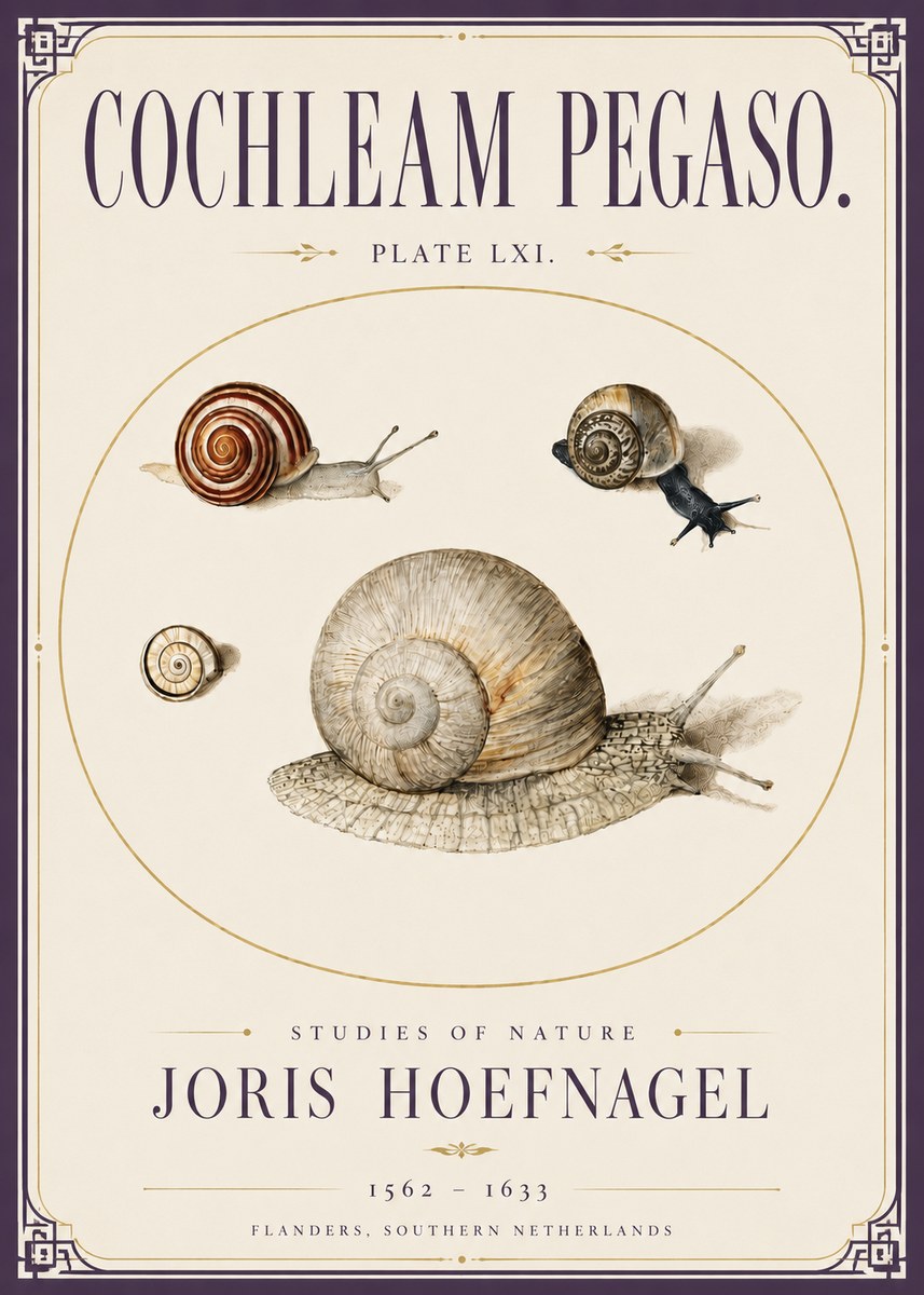Joris Hoefnagel The Four Snails No5 - Poster
