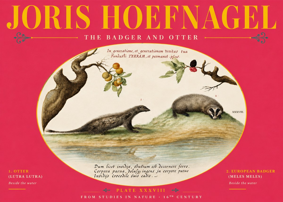 Joris Hoefnagel Studies of Animals and Nature Xxxxiii No6 - Poster