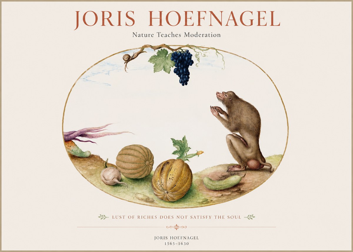 Joris Hoefnagel Nature Teaches Moderation No1 - Poster
