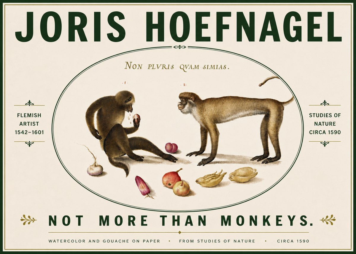 Joris Hoefnagel Not More Than Monkeys No6 - Poster