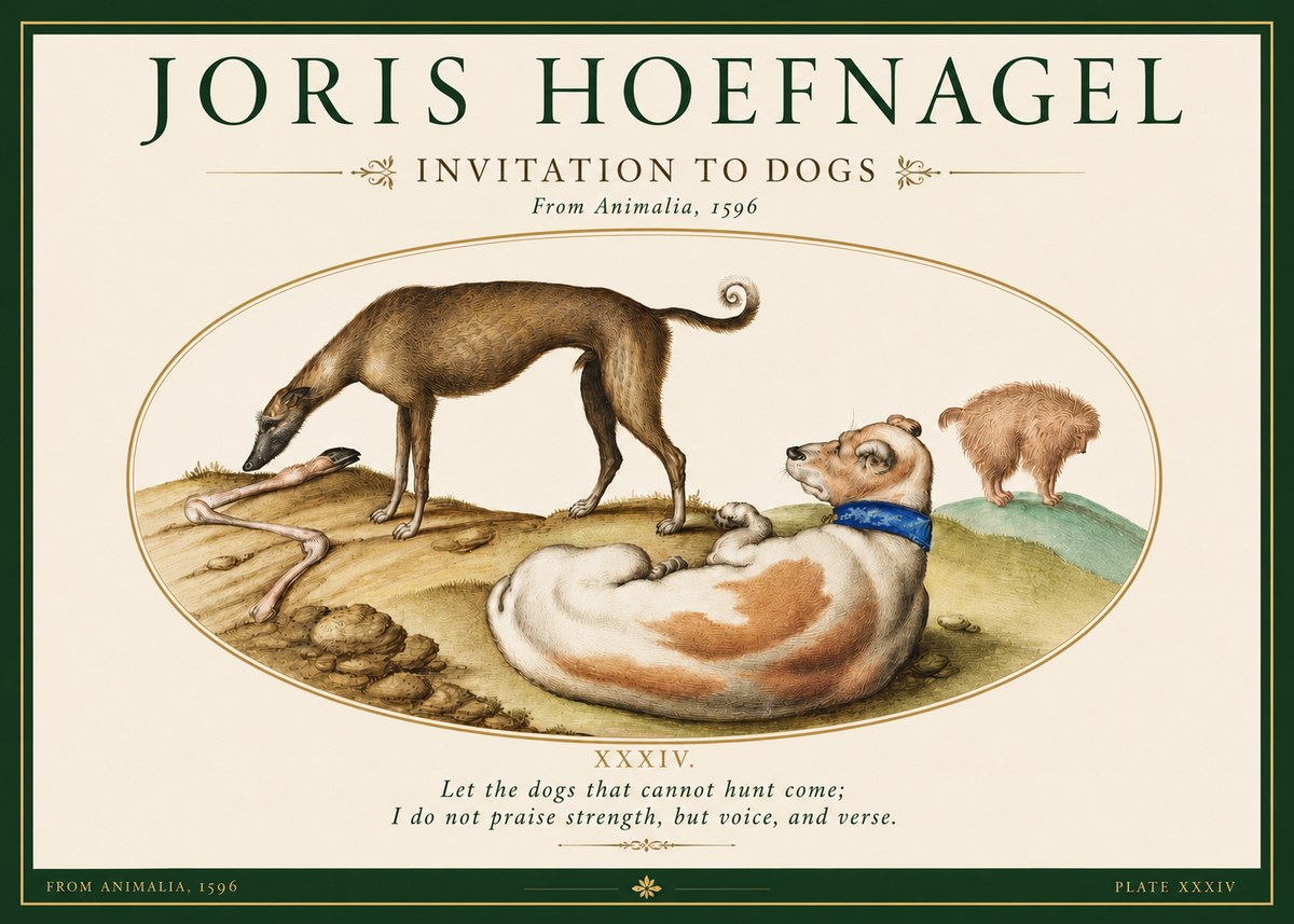 Joris Hoefnagel Invitation to Dogs No3 - Poster