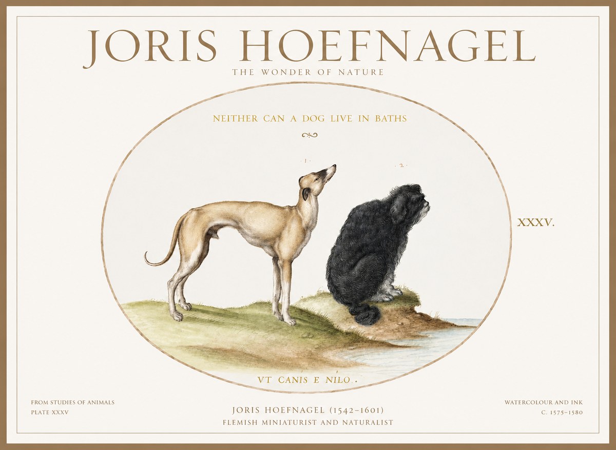 Joris Hoefnagel Neither Can a Dog Live in Baths No1 - Poster