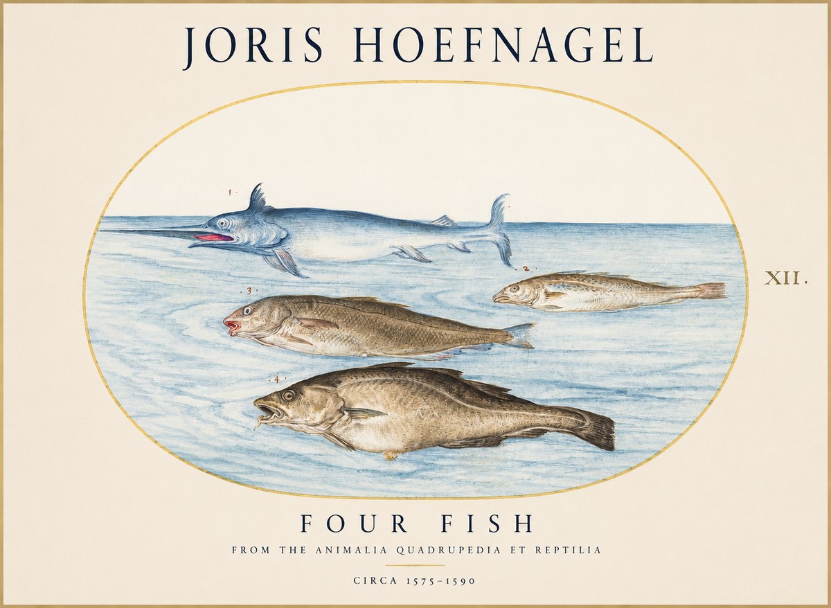 Joris Hoefnagel Four Fish No1 - Poster