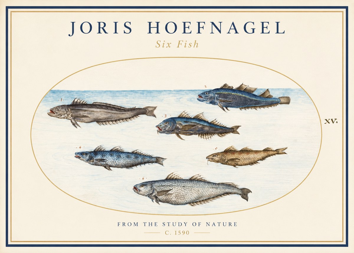 Joris Hoefnagel Six Fish No1 - Poster
