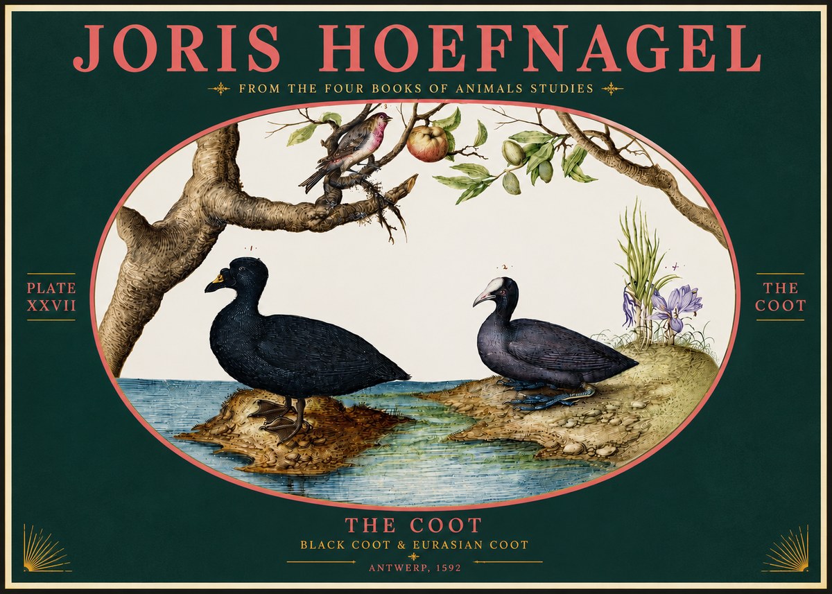 Joris Hoefnagel The Coot No4 - Poster