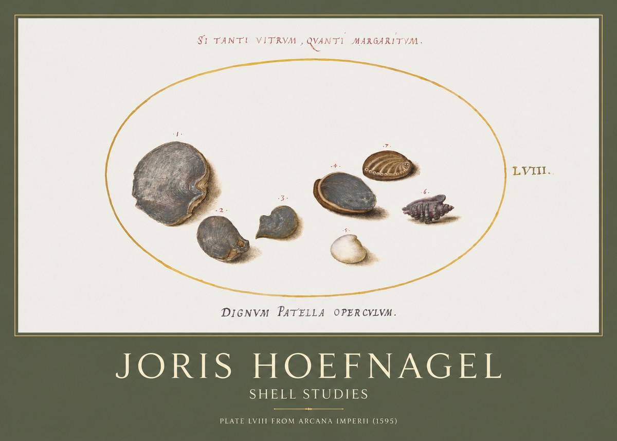 Joris Hoefnagel Six Shells No5 - Poster