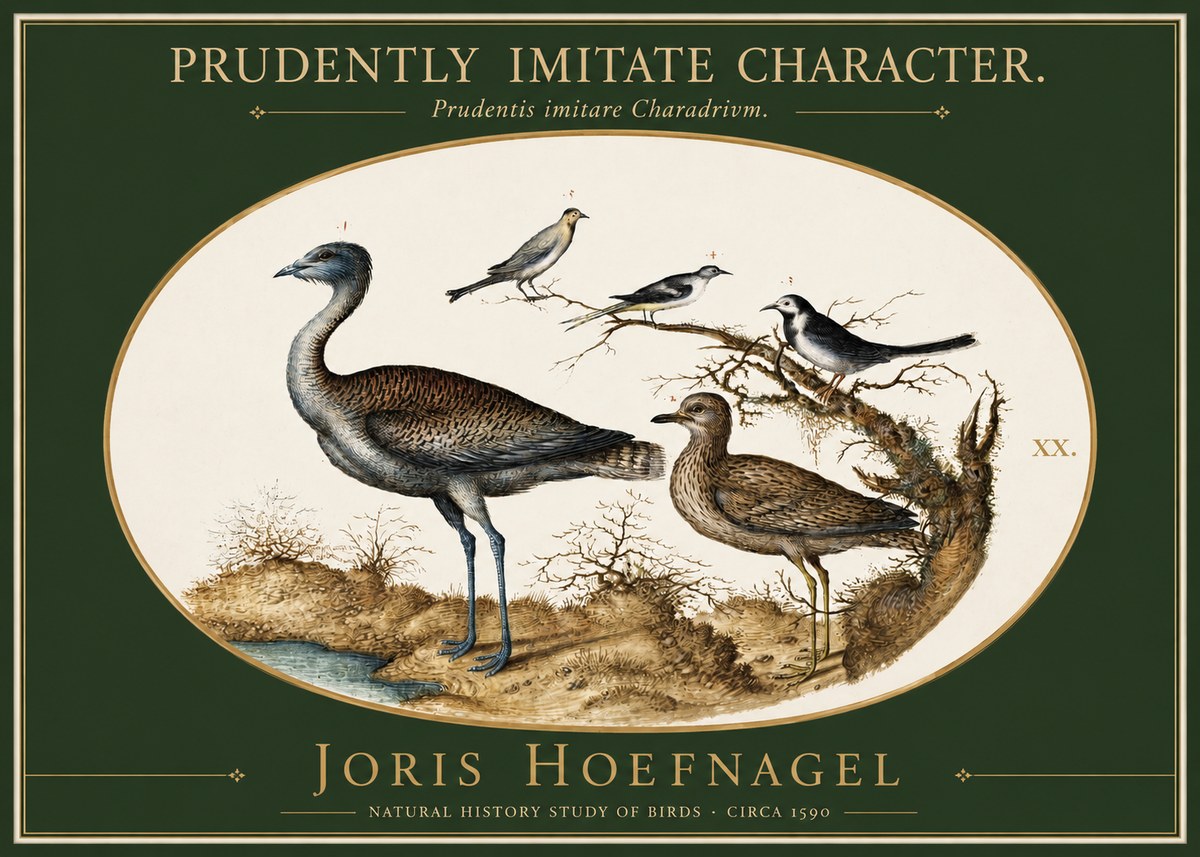 Joris Hoefnagel Prudently Imitate Character. No2 - Poster