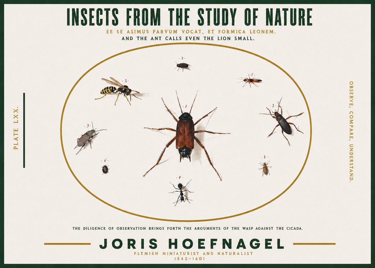 Joris Hoefnagel Insects from the Study of Nature No2 - Poster