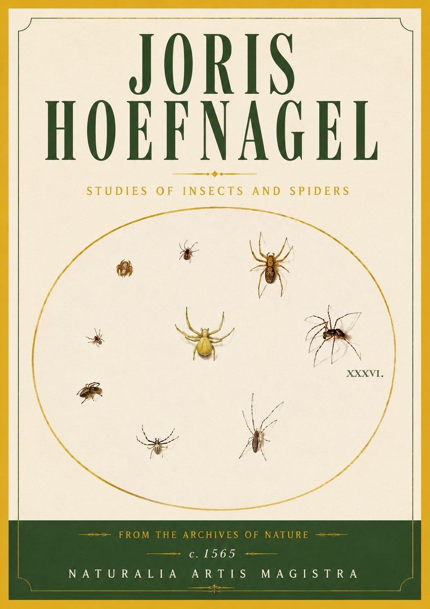 Joris Hoefnagel Studies of Insects and Spiders No6 - Poster