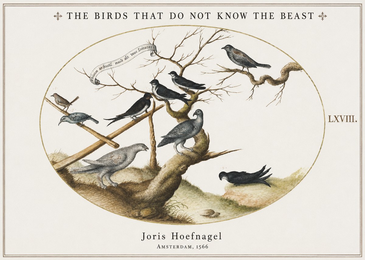 Joris Hoefnagel Birds Study No2 - Poster