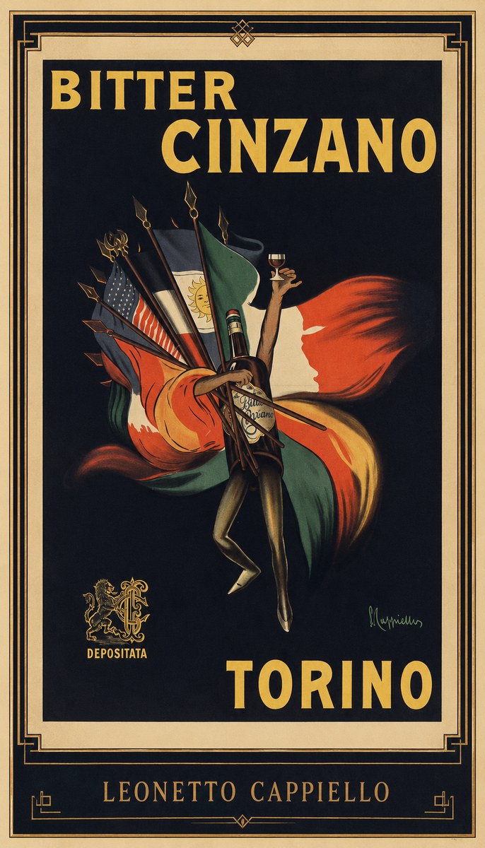 Leonetto Cappiello Bitter Cinzano Torino No1 - Poster