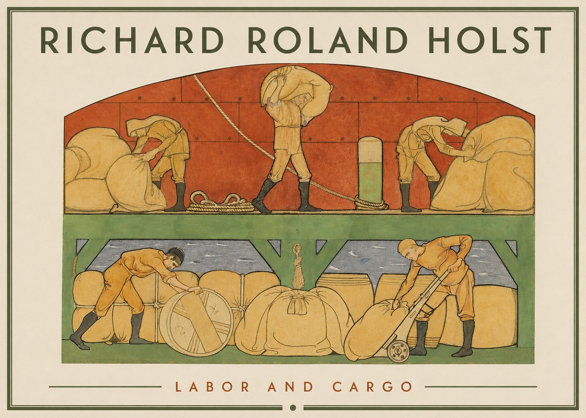 Richard Roland Holst Labor and Cargo No2 - Poster