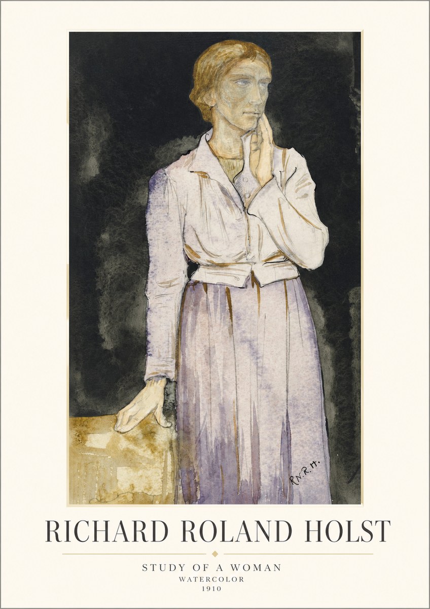 Richard Roland Holst Study of a Woman No1 - Poster