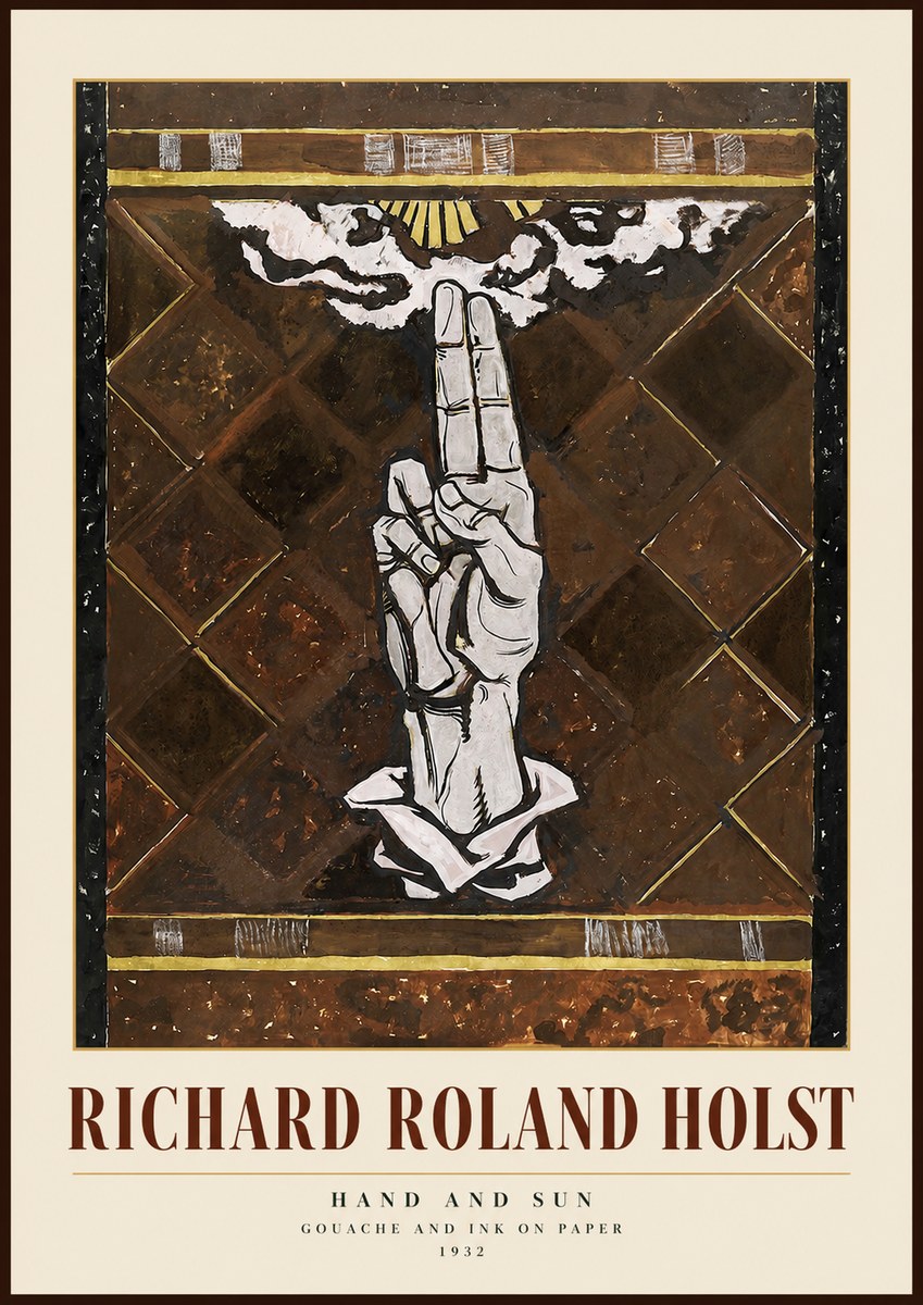 Richard Roland Holst Hand and Sun No2 - Poster