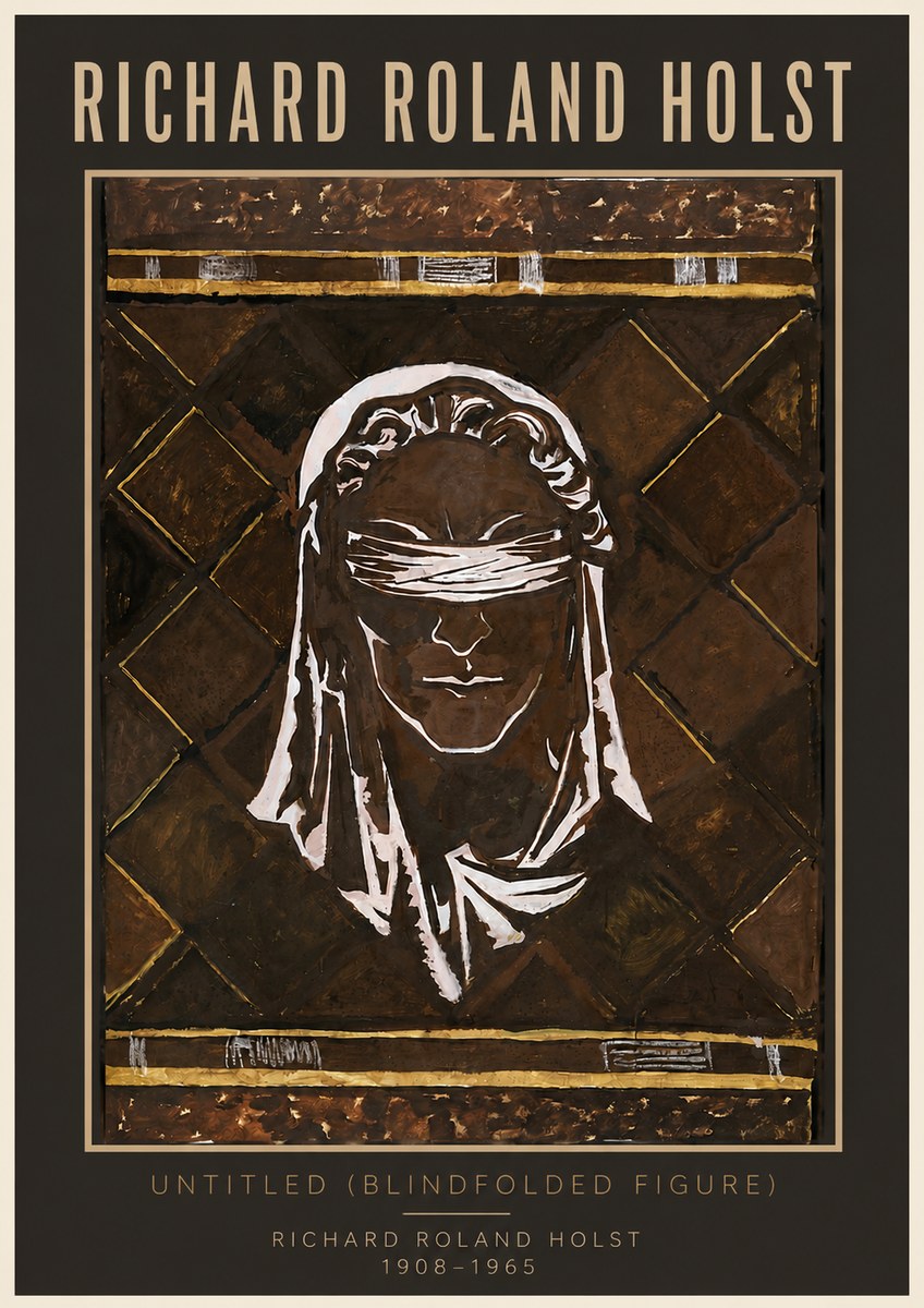 Richard Roland Holst Untitled (Blindfolded Figure) No5 - Poster
