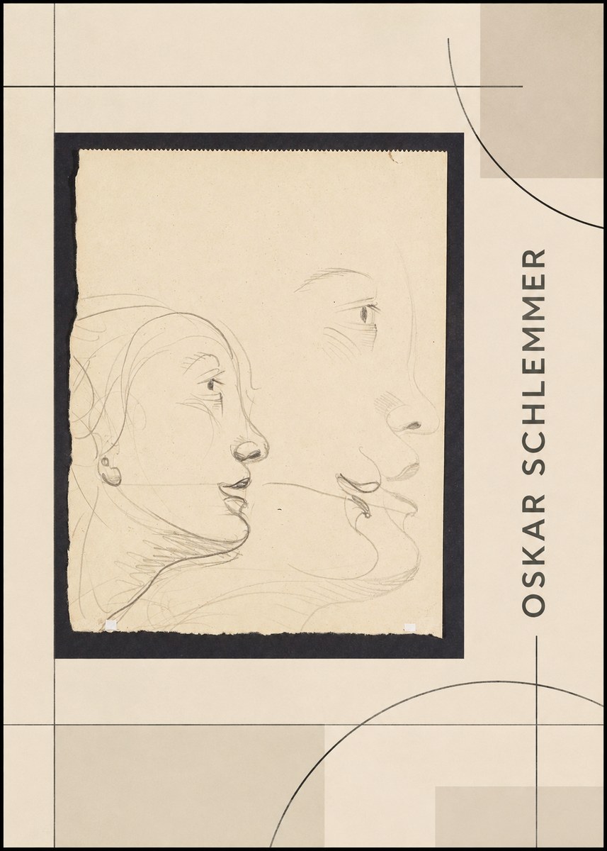 Oskar Schlemmer Profile Studies No2 - Poster