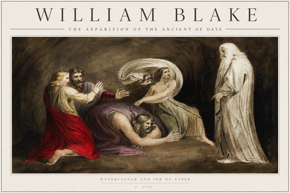 William Blake The Apparition of the Ancient of Days No3 - Poster