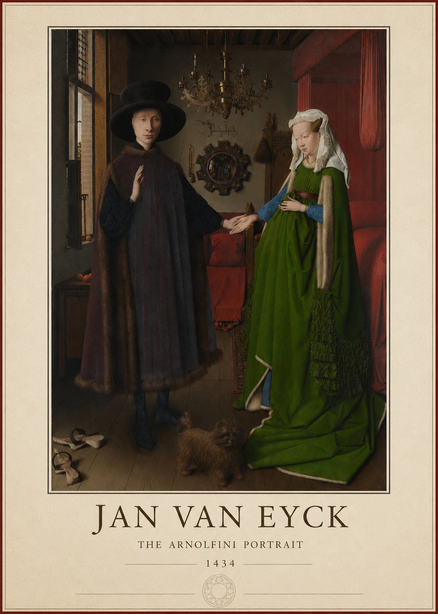 Jan van Eyck The Arnolfini Portrait III No4 - Poster